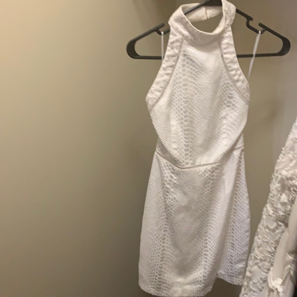 White halter dress from Revolve